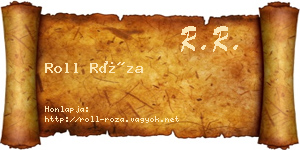 Roll Róza névjegykártya