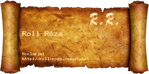 Roll Róza névjegykártya