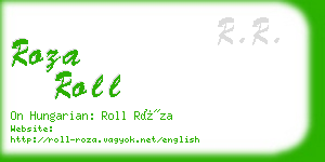roza roll business card